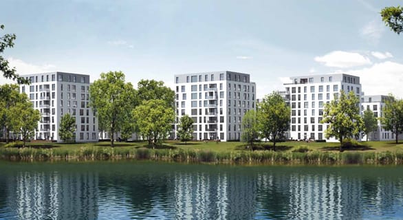 Energieeffizientes Bauen liegt im Trend. Hier: Neubauprojekt SEEPARK SUITEN in Stuttgart