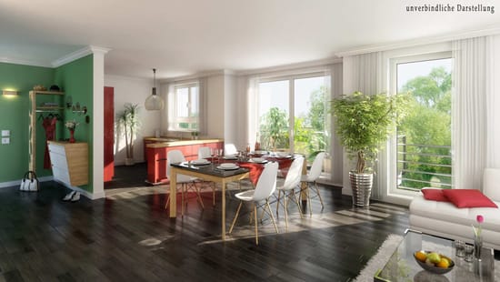 Intelligente Haustechnik fällt nicht auf - und lässt sich mittlerweile mit wenig Aufwand in Wohnräumen installieren. Unser Fotos stammt von dem Neubauprojekt "Mehrfamilienhaus Hauptstraße" 