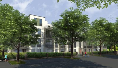Begehrtes Neubauprojekt direkt am Volkspark: Stadtpalais am Volkspark. 