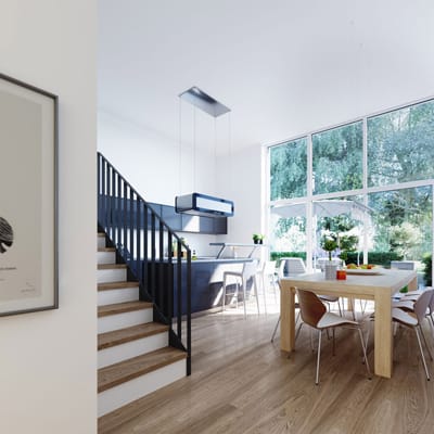 Helle Böden, nordische Einrichtung: schöne Elemente für ein Townhouse. Foto ICON IMMOBILIEN im Neubauprojekt upTOWNHOUSES - designed by 8 architects