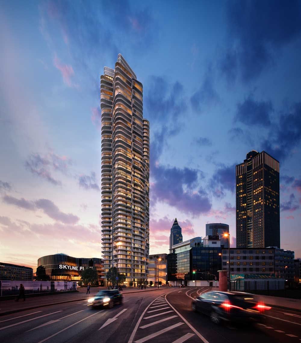 Der höchste Wohnturm Deutschlands: Grand Tower Frankfurt. Foto: Zabel Property AG