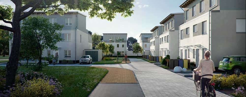 Wohnen auf dem Sportplatz: In den Argonnerwiesen Hanau