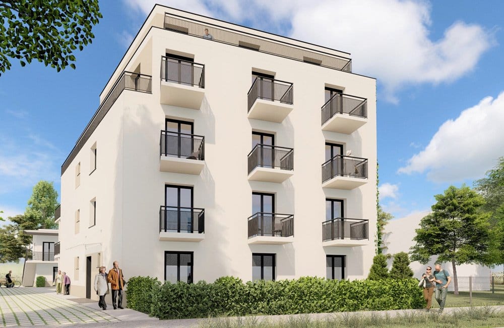 In Marktplatz-Nähe von Adlershof: „Die neue 42“ (Bild: Alpin Real Estate Projektentwicklungs- und Vertriebs GmbH & Co KG ).