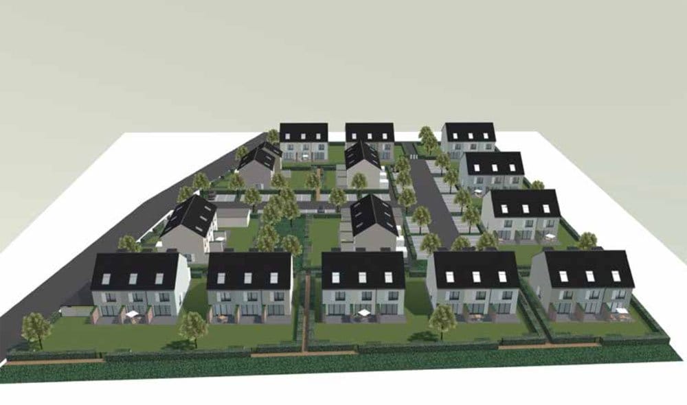 Der „Wohnpark Am Feld“ in Nauen mit 42 neuen Reihenhäusern umfasst 12.529 Quadratmeter (Bild: DRH Deutsche Reihenhaus AG).