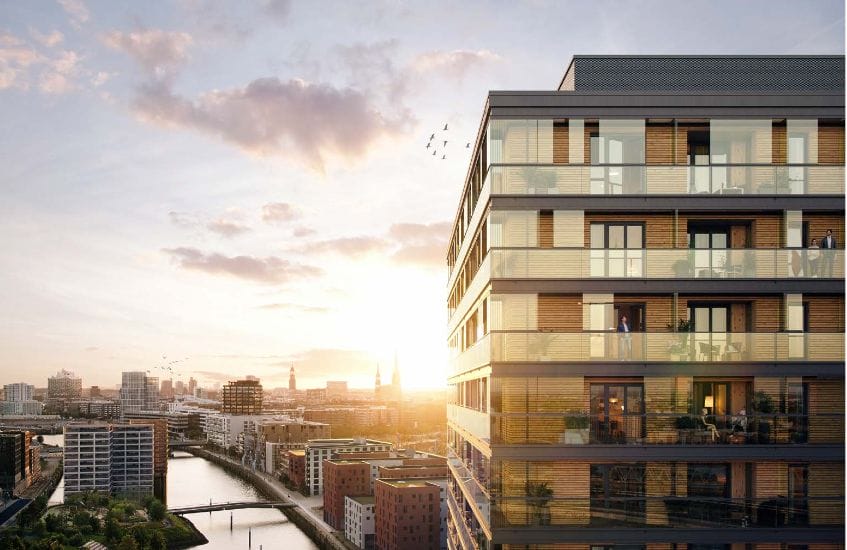 Baustart von ROOTS: Deutschlands höchstem Holzhochhaus in Hamburg