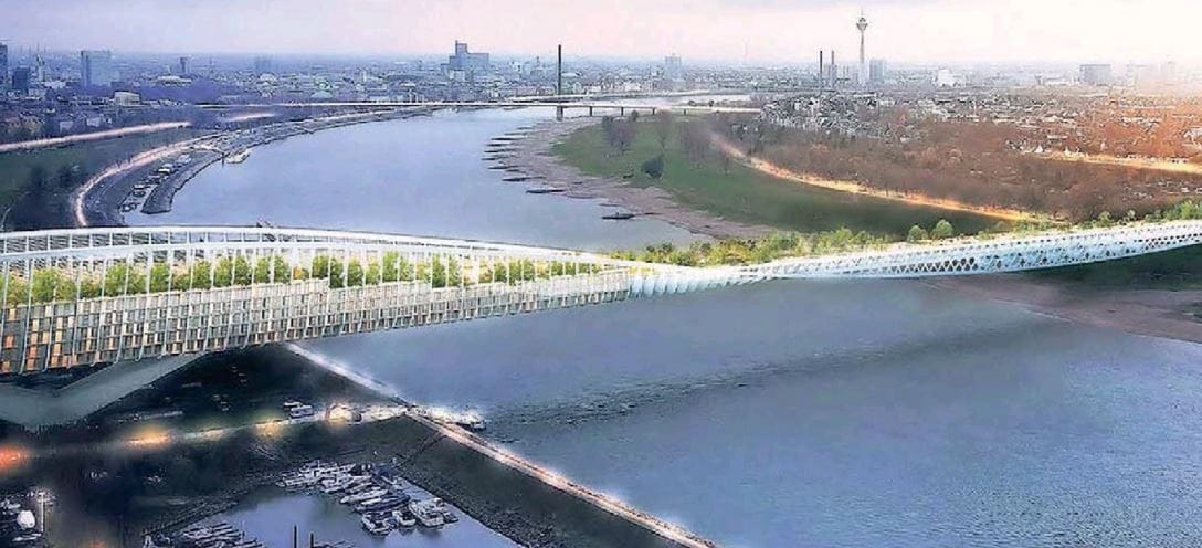 Green Bridge: Visionen zum Wohnen über dem Rhein